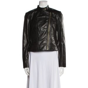 Michael Kors leather biker jacket